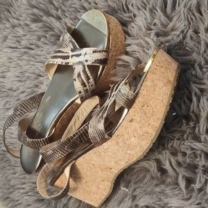 Jimmy Choo platform sandal with cork sole